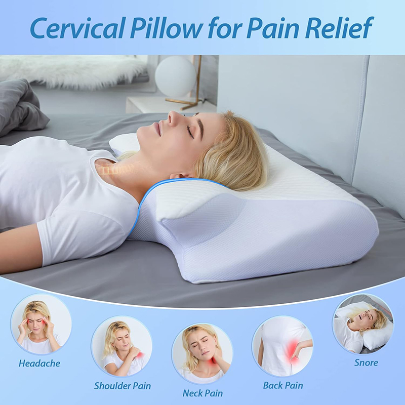 Memory Foam Orthopedic Pillow Neck Pain - Nueva Almohada Cervical de Espuma Viscoelástica