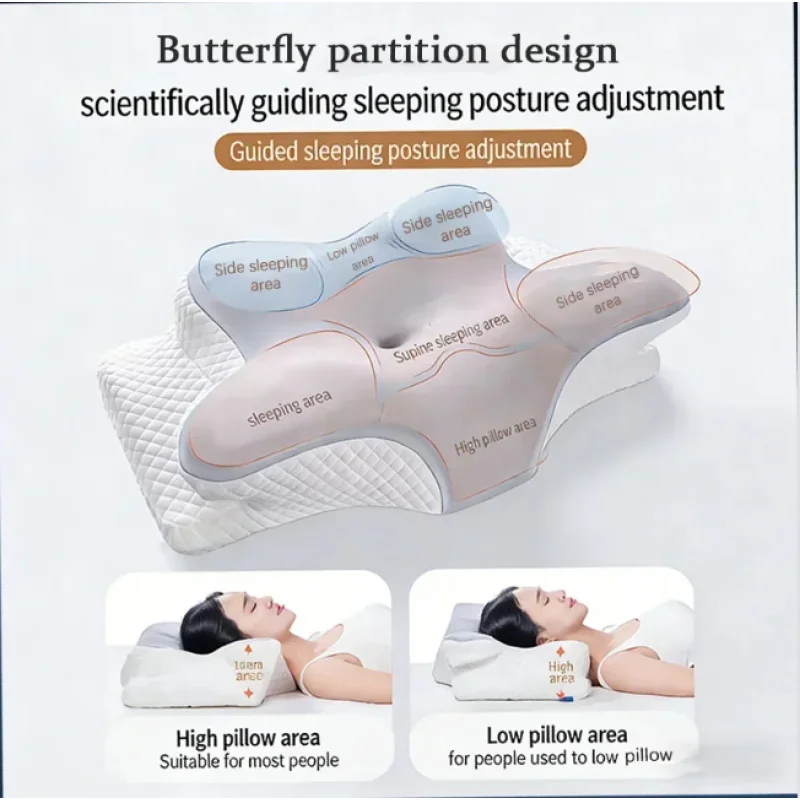 Memory Foam Orthopedic Pillow Neck Pain - Almohada Cervical de Espuma Viscoelástica Transpirable