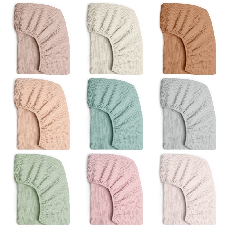 Muslin Cotton Bedspread - Sábana bajera de algodón suave y