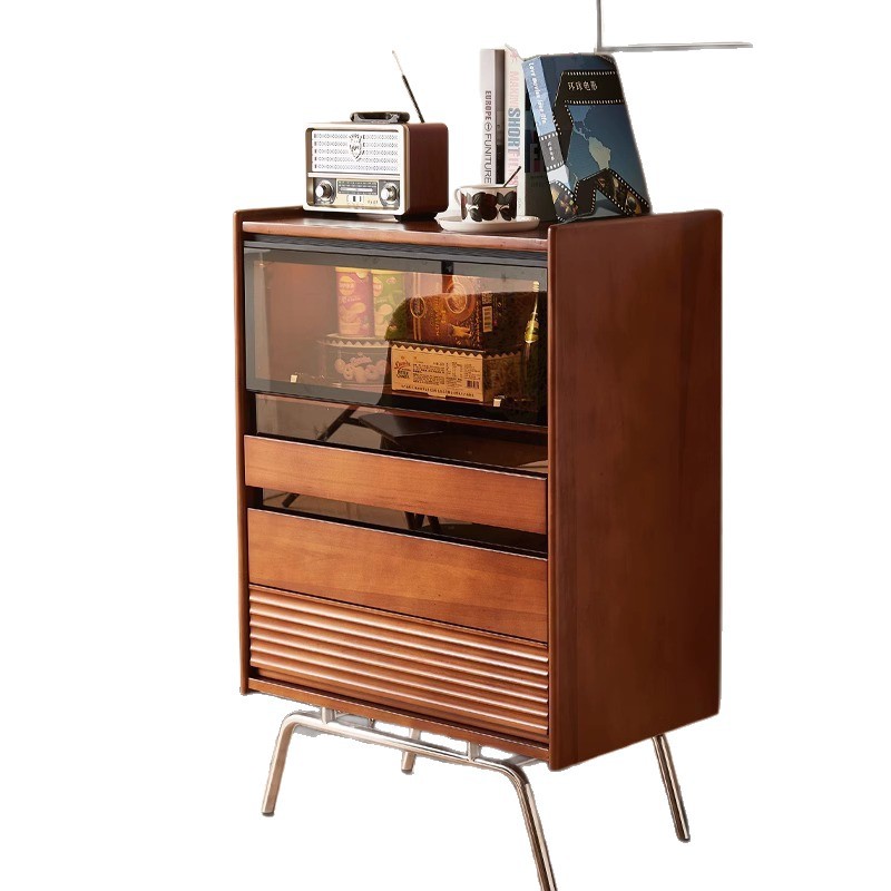 Storage & Organization - Cómoda de madera maciza nórdica, estilo