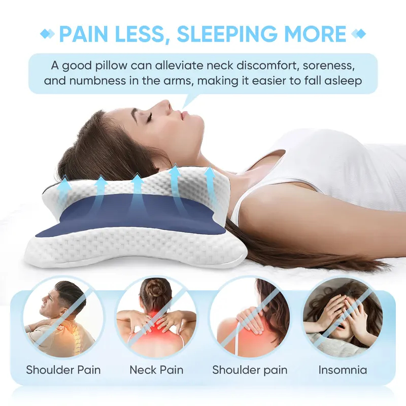 Memory Foam Orthopedic Pillow Neck Pain - Almohada de Espuma Viscoelástica, Almohada Cervical