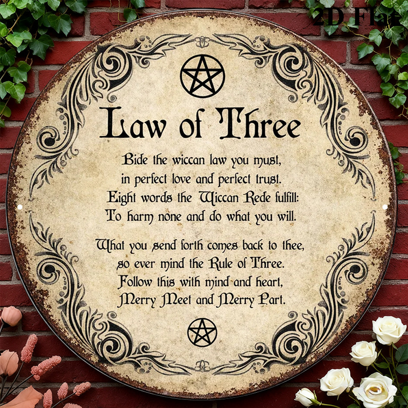 Home Decor - CIFBUY Letrero de metal vintage Wicca