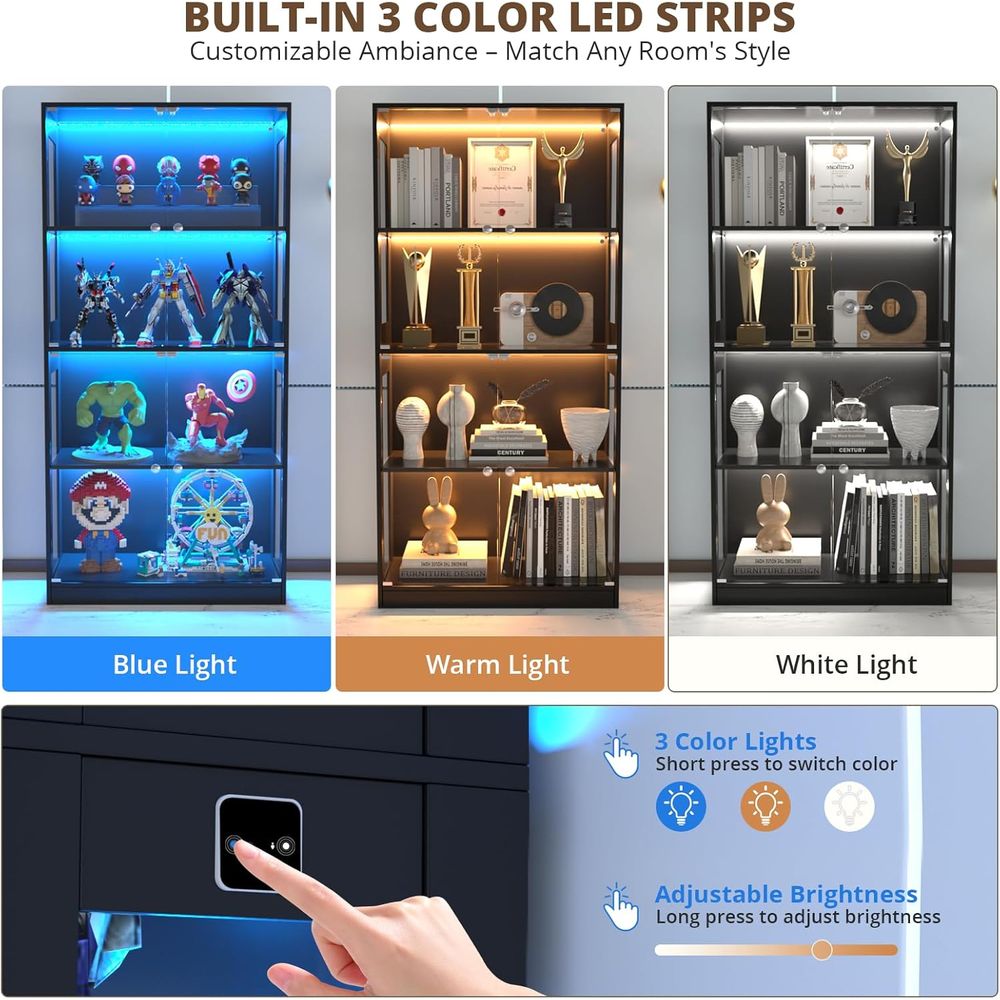 Vitrina de Vidrio de 65 Pulgad - Lighting reseña y precio