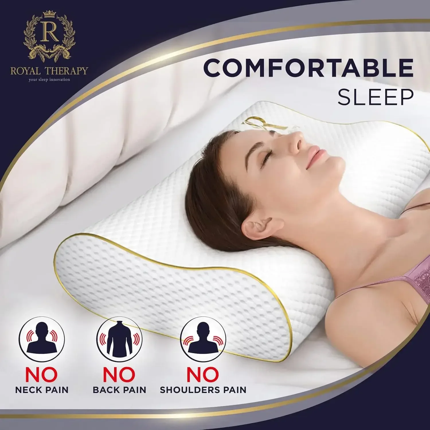 Paquete de 2 almohadas de espu - Memory Foam Orthopedic Pillow Neck Pain reseña y precio