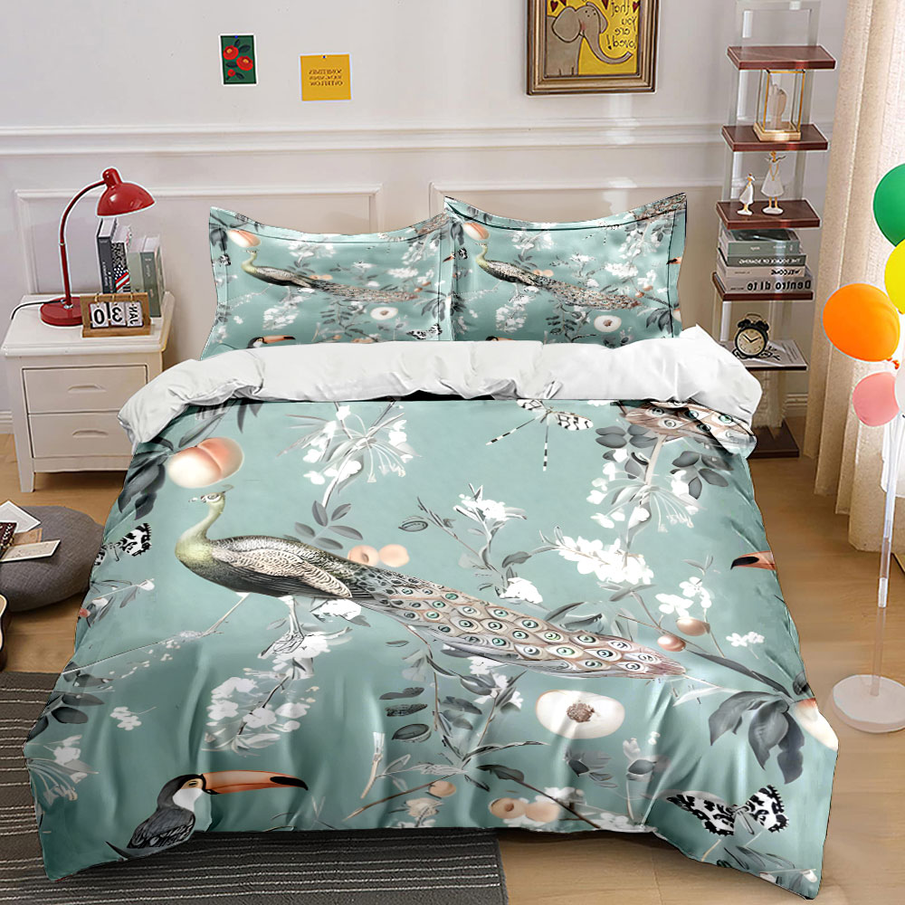 Juego de ropa de cama floral c - Aesthetic Floral Duvet Cover reseña y precio