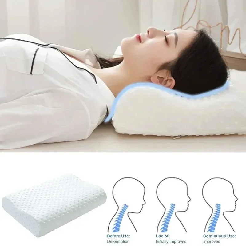 Almohada de espuma viscoelásti - Memory Foam Orthopedic Pillow Neck Pain reseña y precio