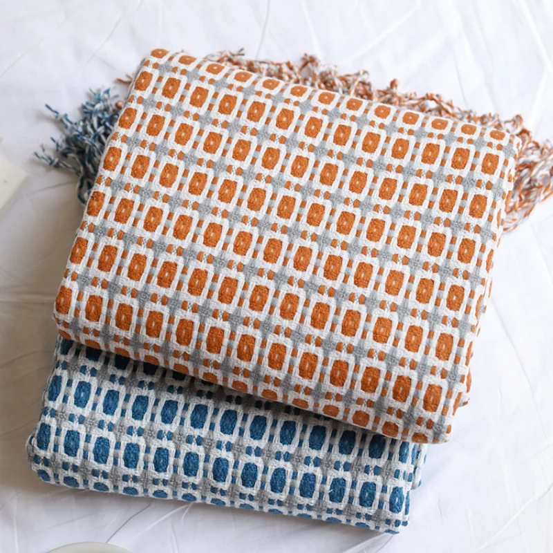 Manta Tejida Jacquard con Patr - Boho Throw Blanket Fringe reseña y precio
