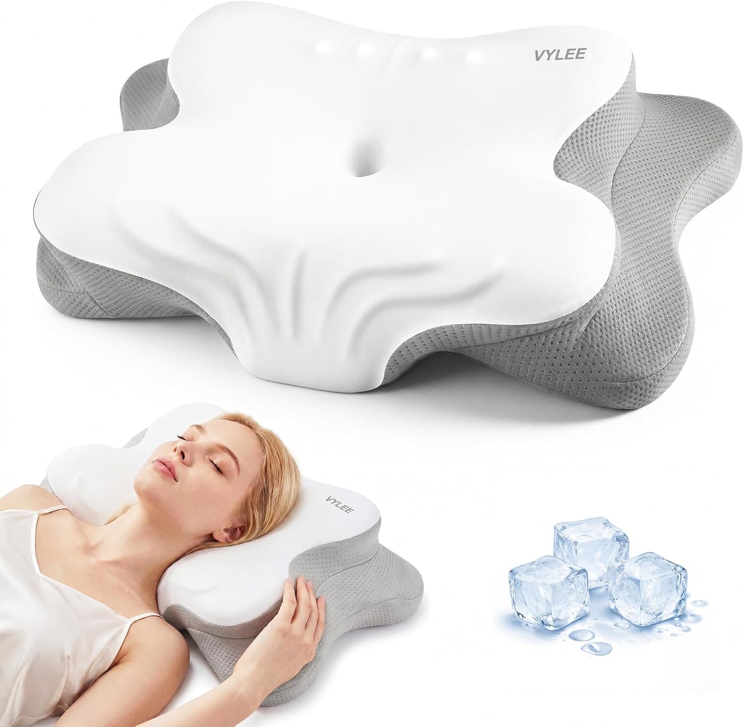 Almohada Cervical para Alivio  - Memory Foam Orthopedic Pillow Neck Pain reseña y precio