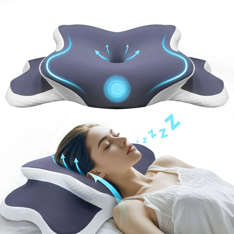 Almohada de Espuma Viscoelásti - Memory Foam Orthopedic Pillow Neck Pain reseña y precio