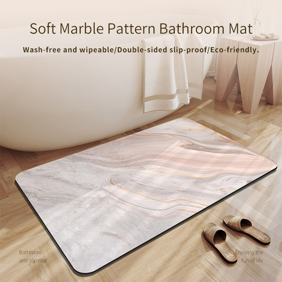 Alfombra de baño de tierra de  - Quick Dry Diatomite Bath Mat reseña y precio
