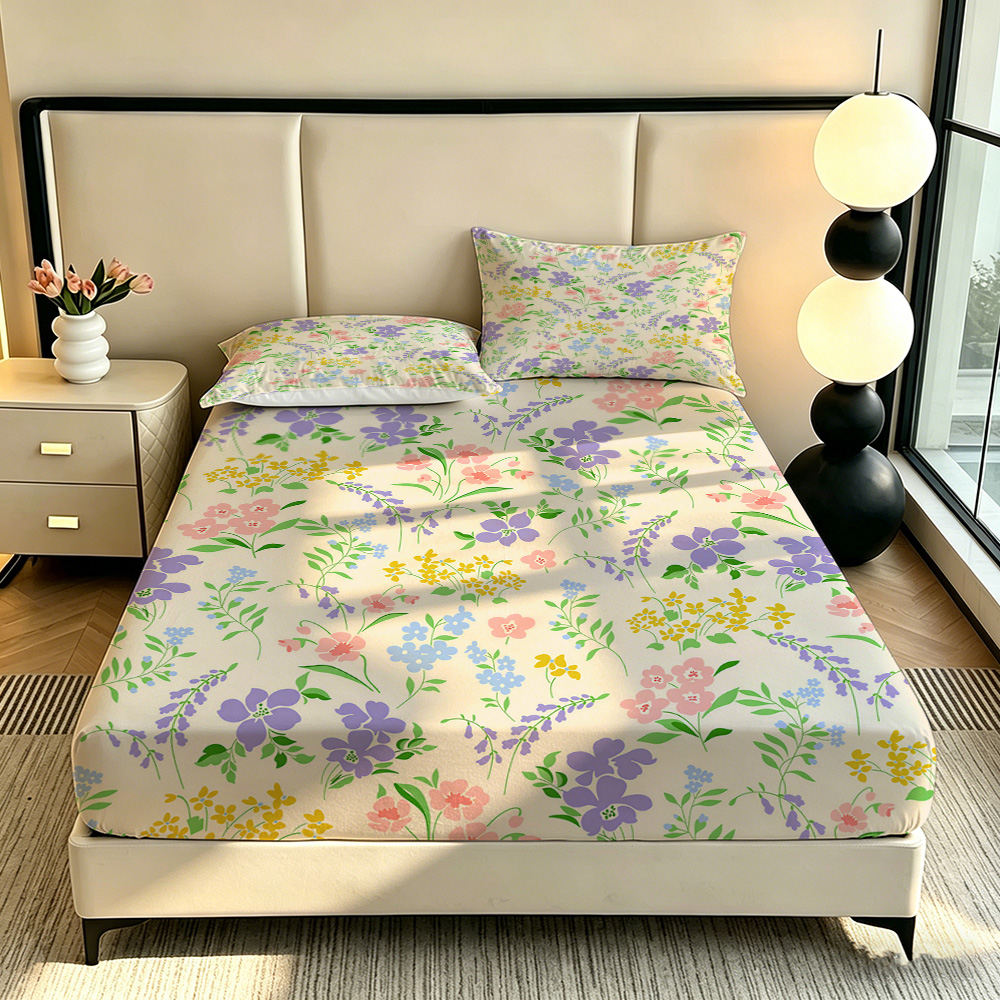 Juego de 3 piezas de sábanas a - Fitted Bed Sheets Deep Pocket reseña y precio