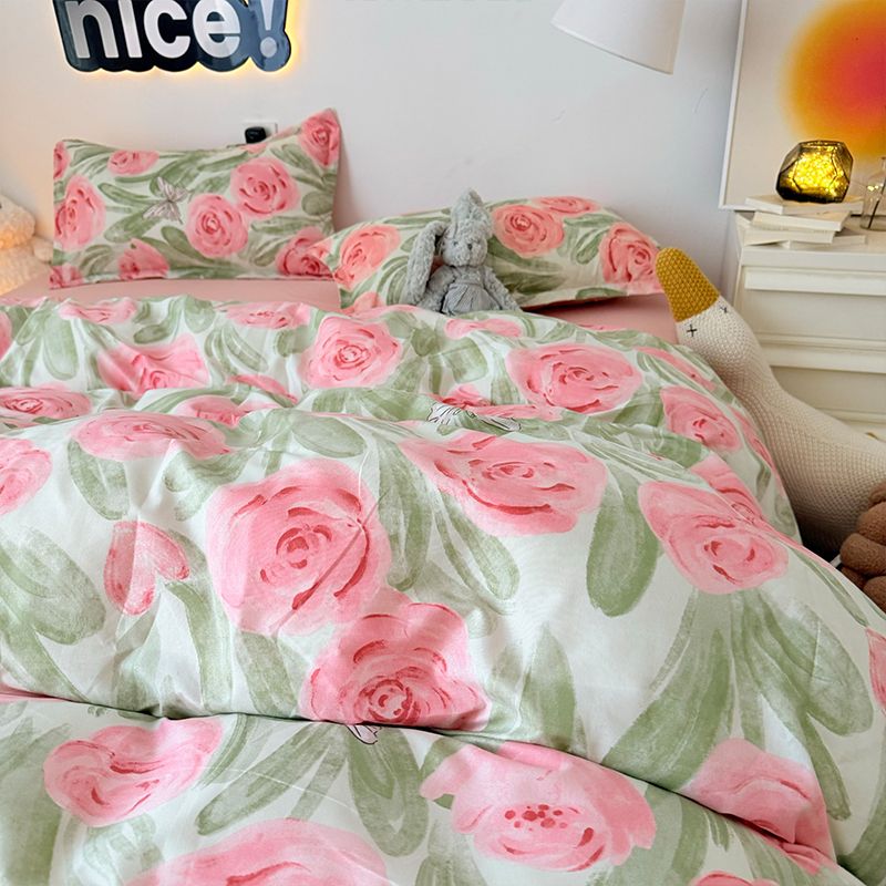 Juego de funda nórdica rosa co - Duvet Cover Sets With Zipper reseña y precio