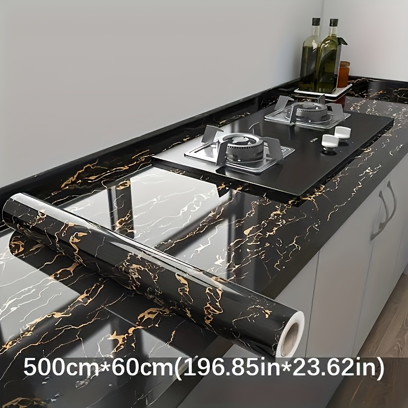 Papel pintado de mármol negro  - Kitchen reseña y precio