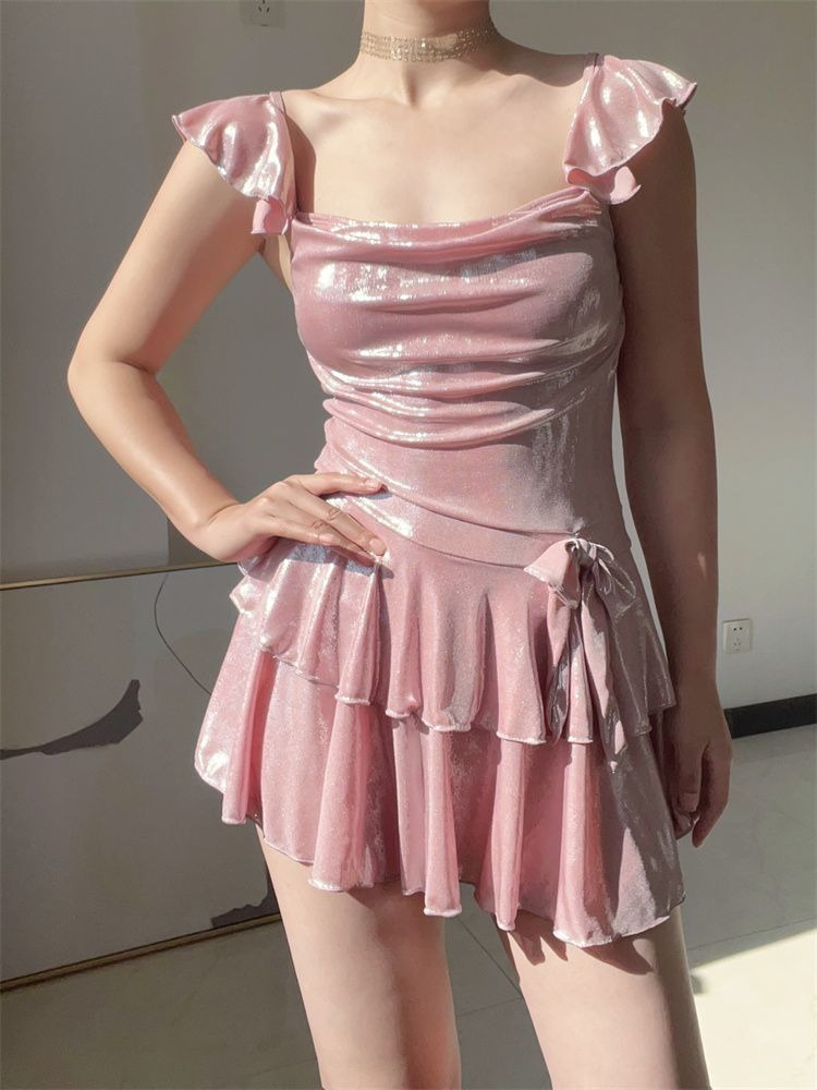 Traje de Baño Rosa Brillante p - Bath reseña y precio